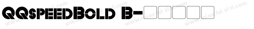 QQspeedBold B字体转换